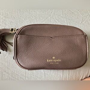 Kate Spade Light Mauve Color Leather Crossbody Bag.